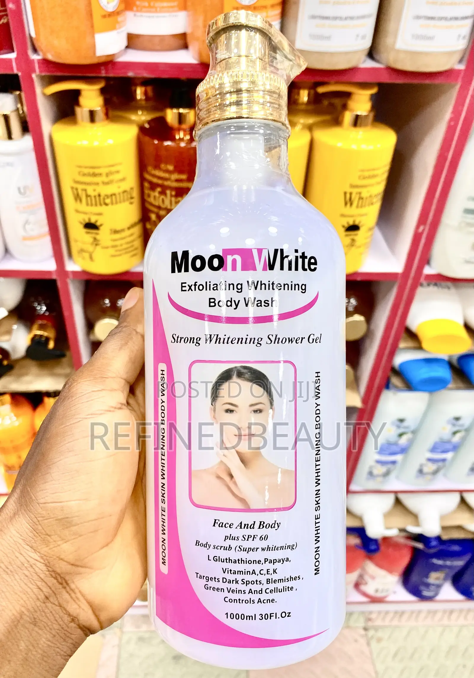 Moon White Exfoliating Whitening Body Wash