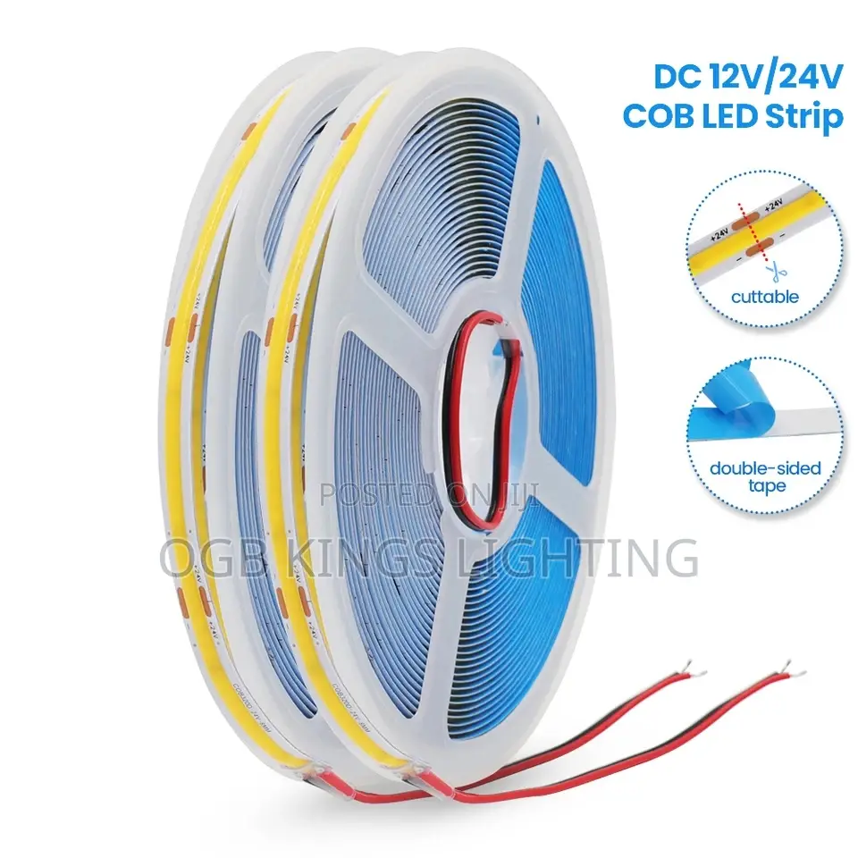 10mtrs Strip Cob Tape Light Single Color Warm Running Light