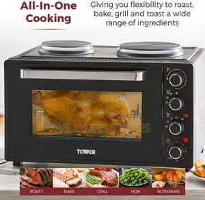 Tower Mini Oven With Hot Plates Rotisserie