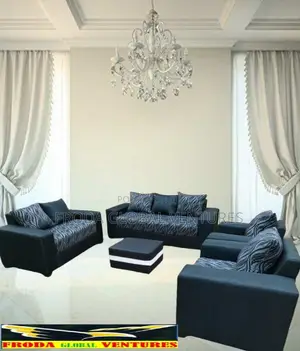 Set of 7 Seaters Sofa Chairs With Pillows and Table