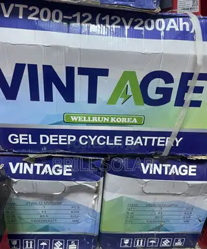 12v-200ah Vintage Solar Gel Battery