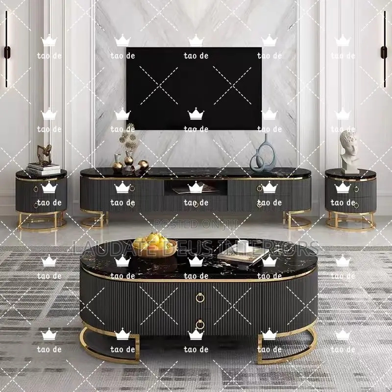Exquisite Marble Top Center Table,Tv Console