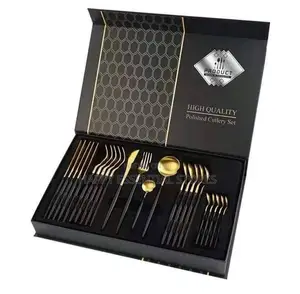 24pcs Quality Cutlery Set Available Colours Wine Red Green