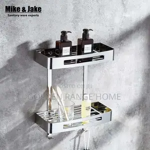 Stainless Two Step Bathroom Shelf