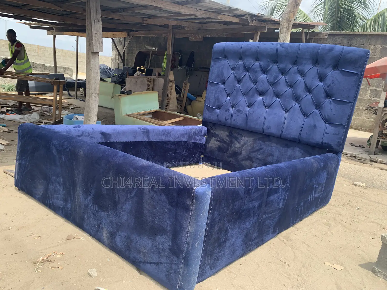 4.5 By 6 Solid Fabric Bedframe