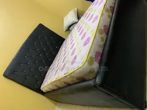 4.5 by 6 Solid Leather Bedframe and Mattress