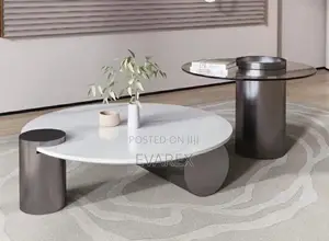 Round Marble Top Big Luxury Coffee Tea Center Table