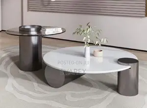 Round Marble Top Big Luxury Coffee Tea Center Table