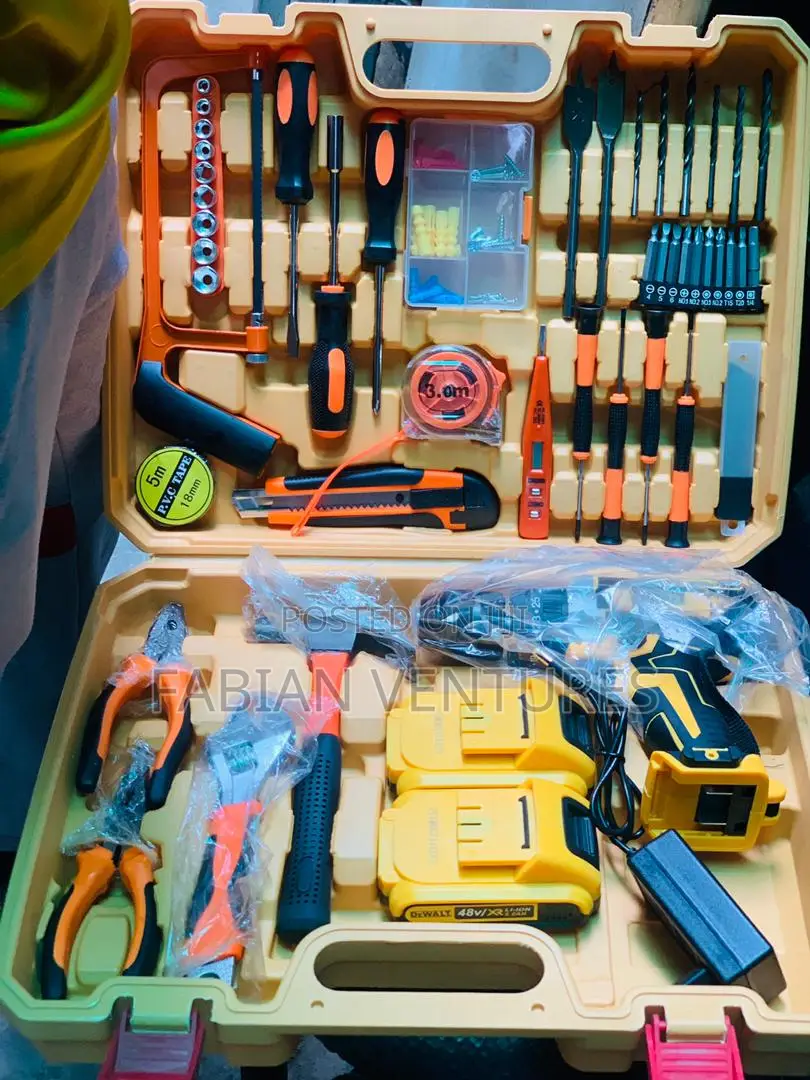 Set of Tools Box With Battery Drill 48v