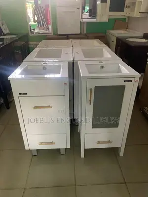 40cm White Cabinet Basin With PVC Skin