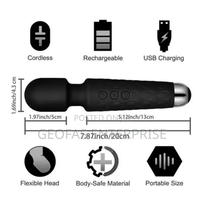20 Mode - Powerful Rechargeable Magic Wand Clitoris Vibrator