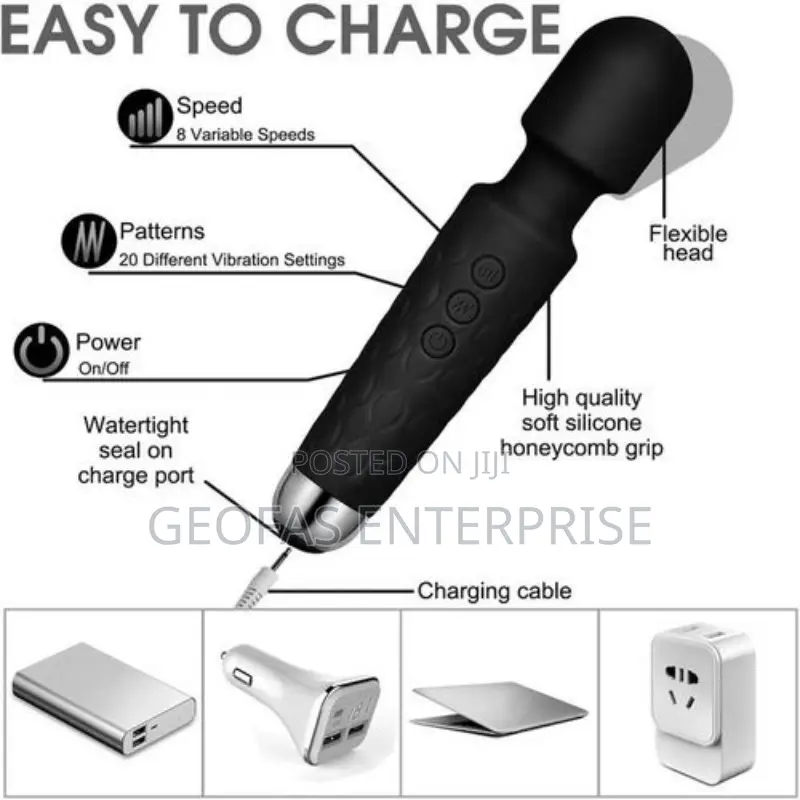 20 Mode - Powerful Rechargeable Magic Wand Clitoris Vibrator