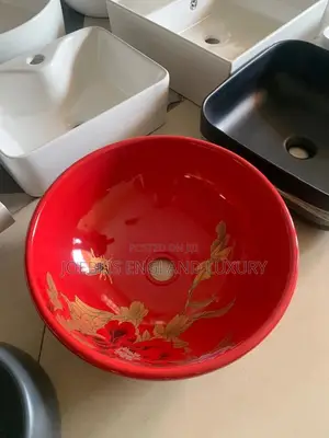 Unique Red Ceramic Basin Top