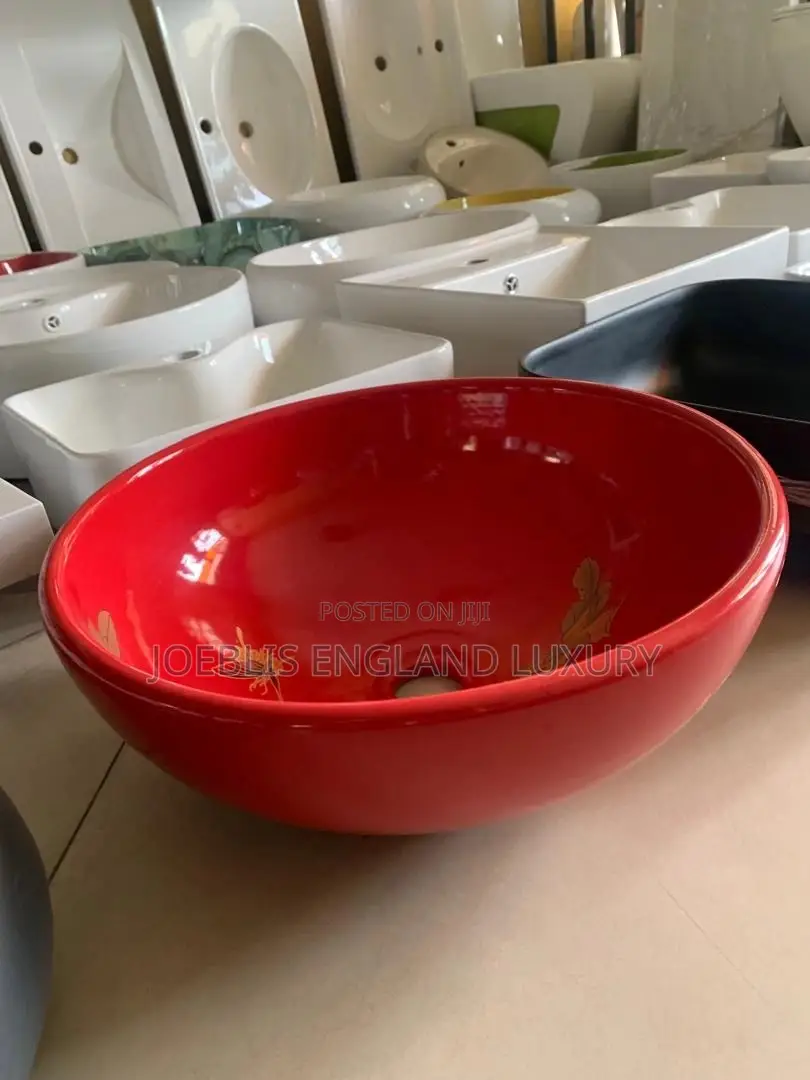 Unique Red Ceramic Basin Top