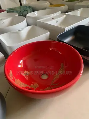 Unique Red Ceramic Basin Top