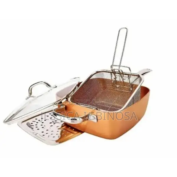 Copper Square Pan With Sieve