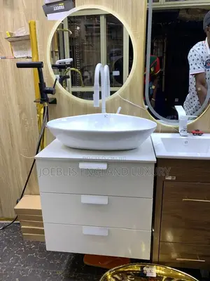Royal White Cabinet Basin With PVC Skin