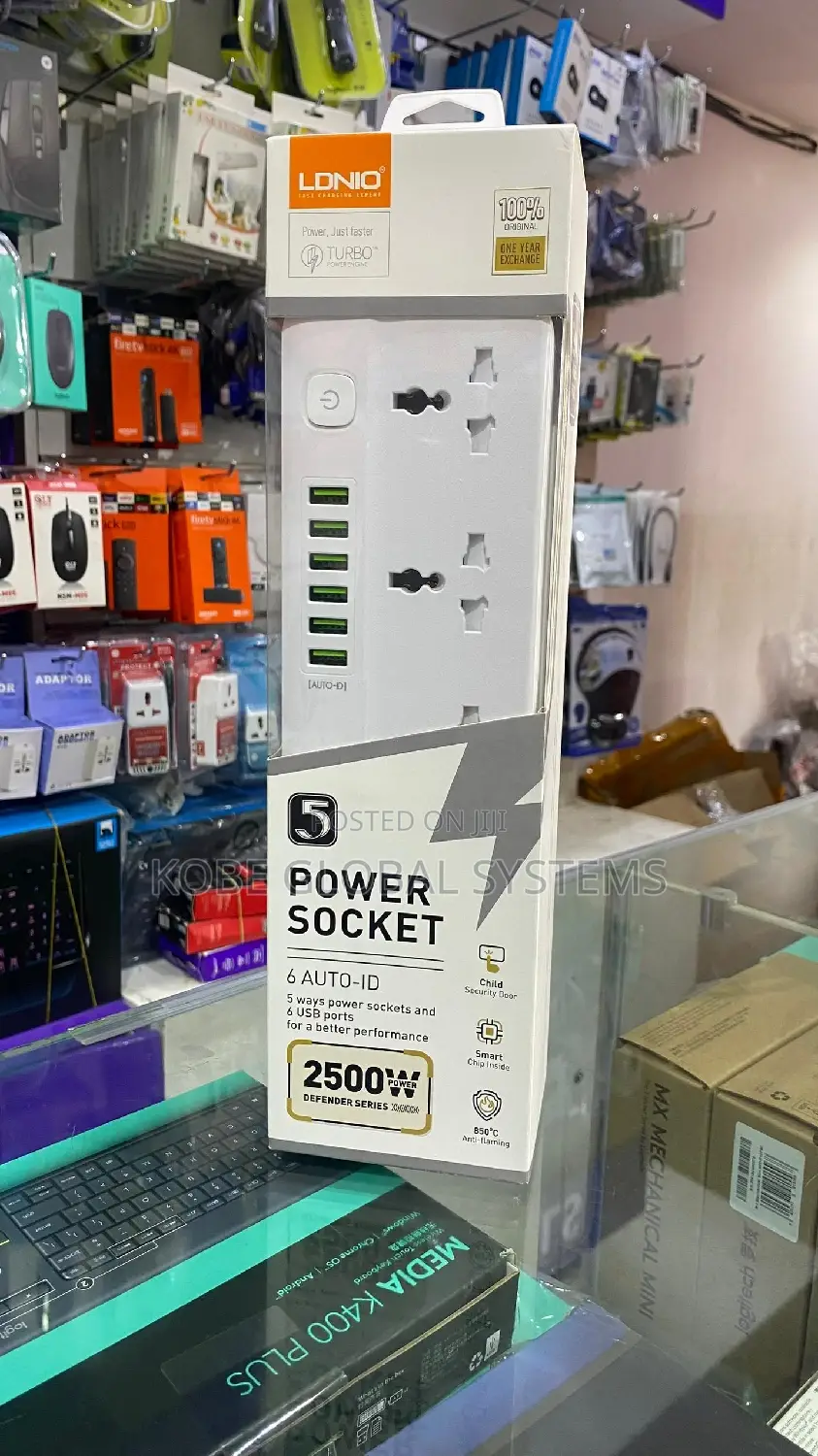 Ldnio 5 Power Socket 2500watts SC5614