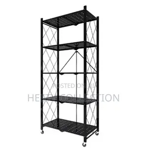 5 Steps Layer Foldable Kitchen Household Trolley Display Shelf Rack