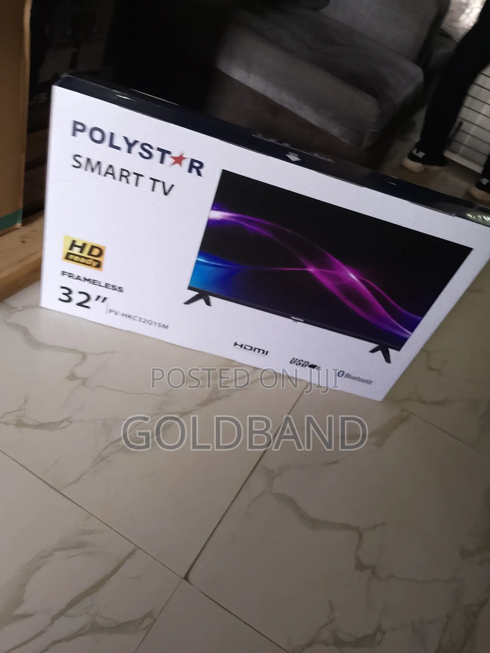 New Polystar 32" Smart Tv- Frameless
