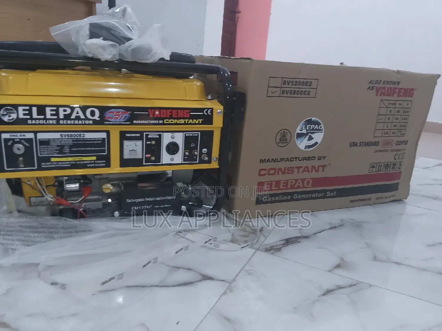 Elepaq 4.5KVA Key Start Generator SV6800E2