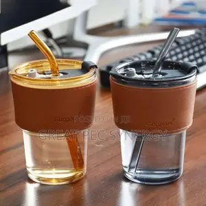 400 Ml Sub Glass With Straw