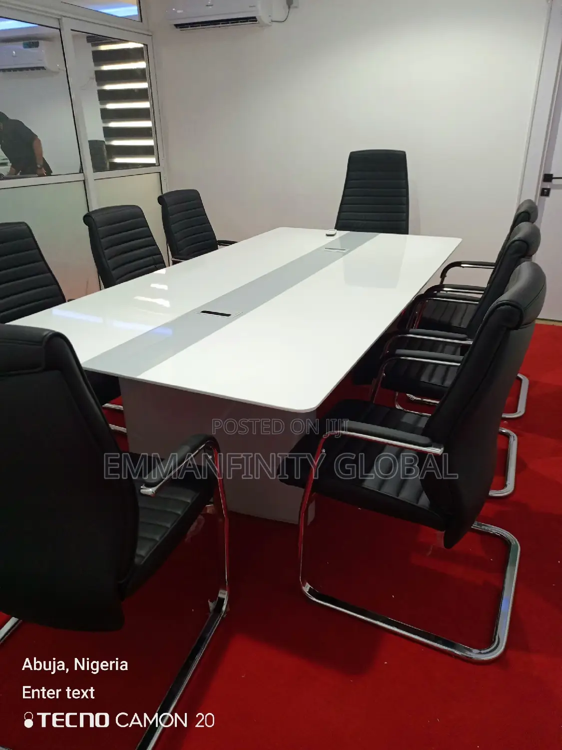 Executive White Conference Table