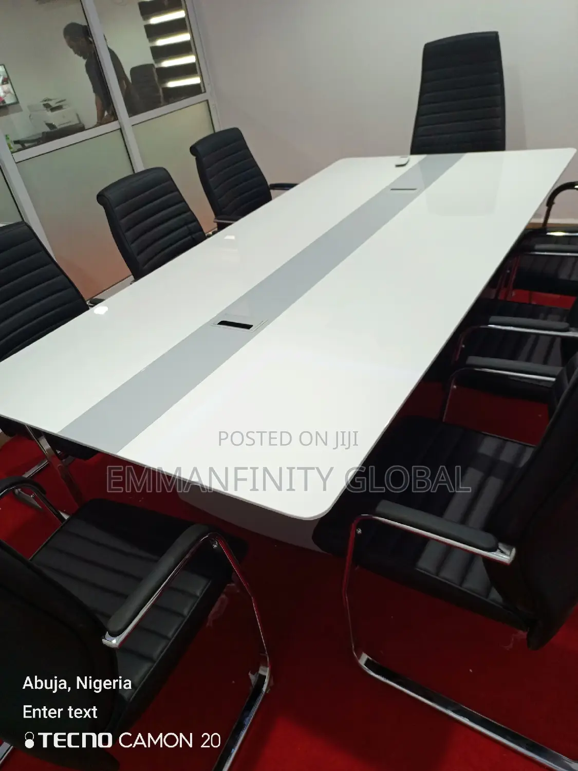 Executive White Conference Table