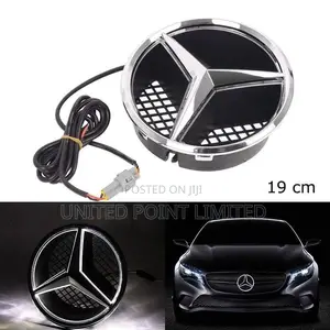 Benz Front Grill Logo Light White