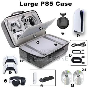 PS5 Carrying Case, Hard Shell PS5 Travel Case .Bag