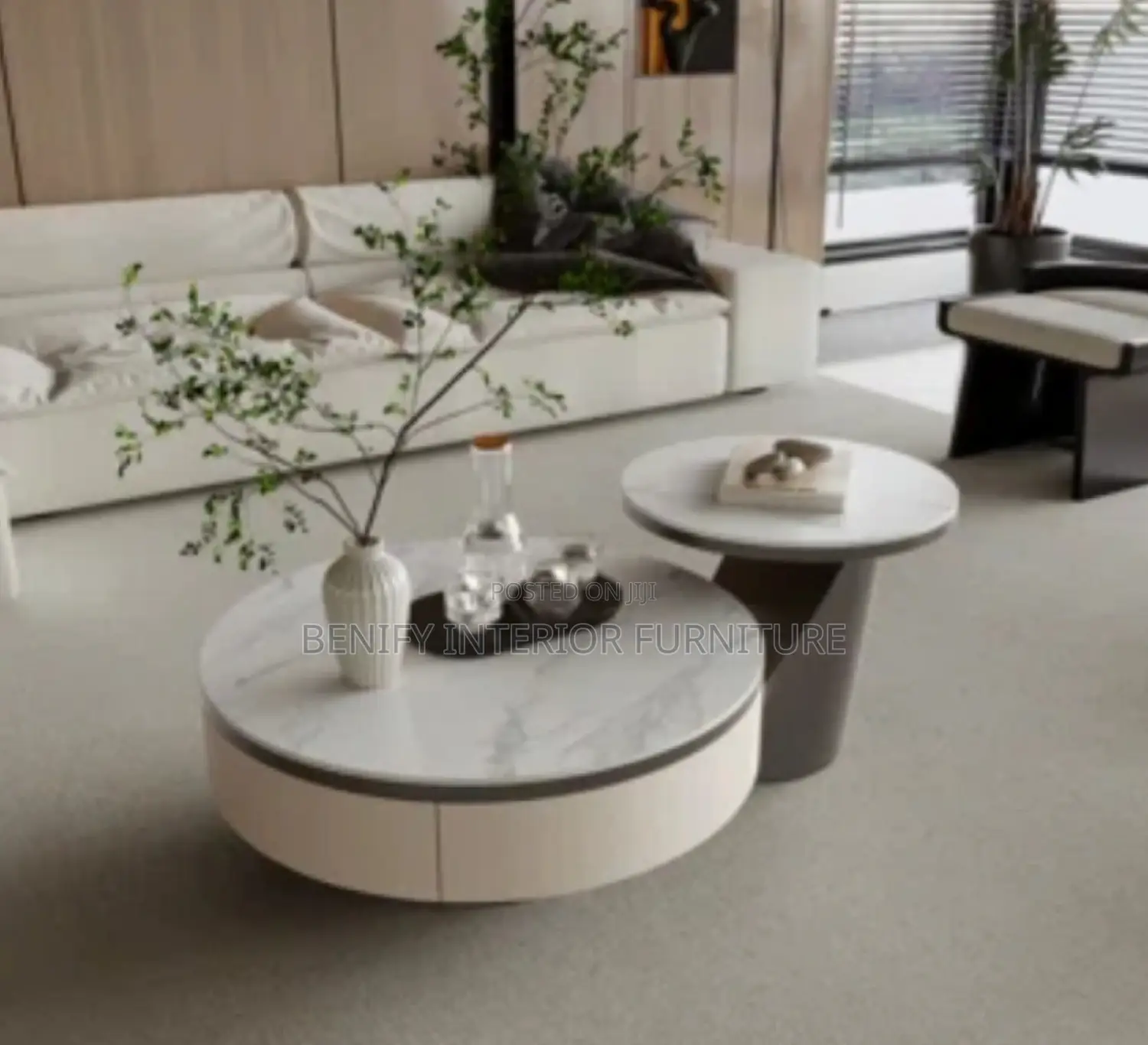 Modern Marble Top Centre Table With Drawer