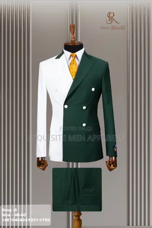 Quality Designer Mix Color Double Breasted Men’S Suit