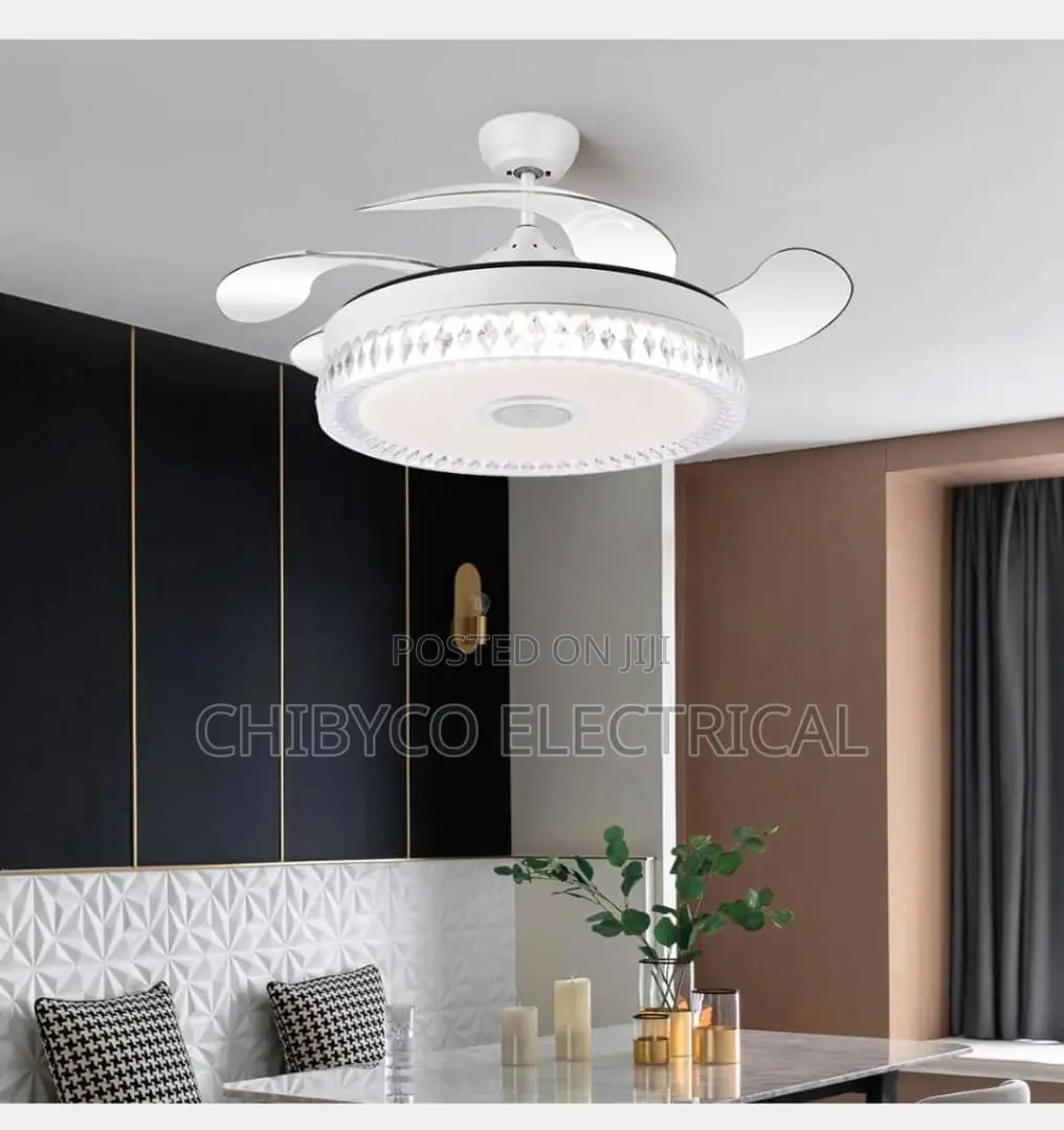 Modern LED Remote Control Invisible 4 Blade Ceiling Light