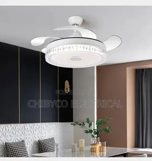 Modern LED Remote Control Invisible 4 Blade Ceiling Light