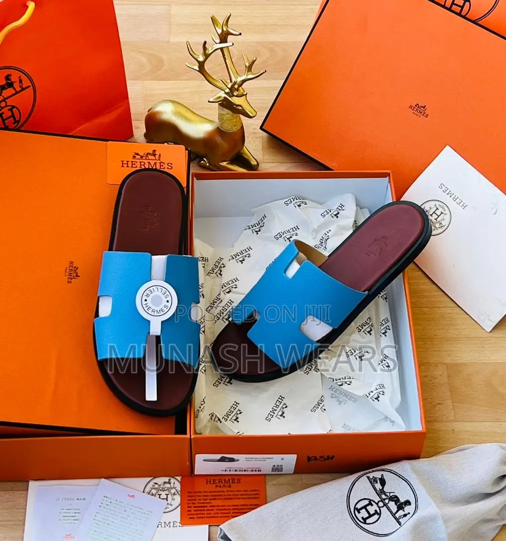 Hermes Leather Slipers