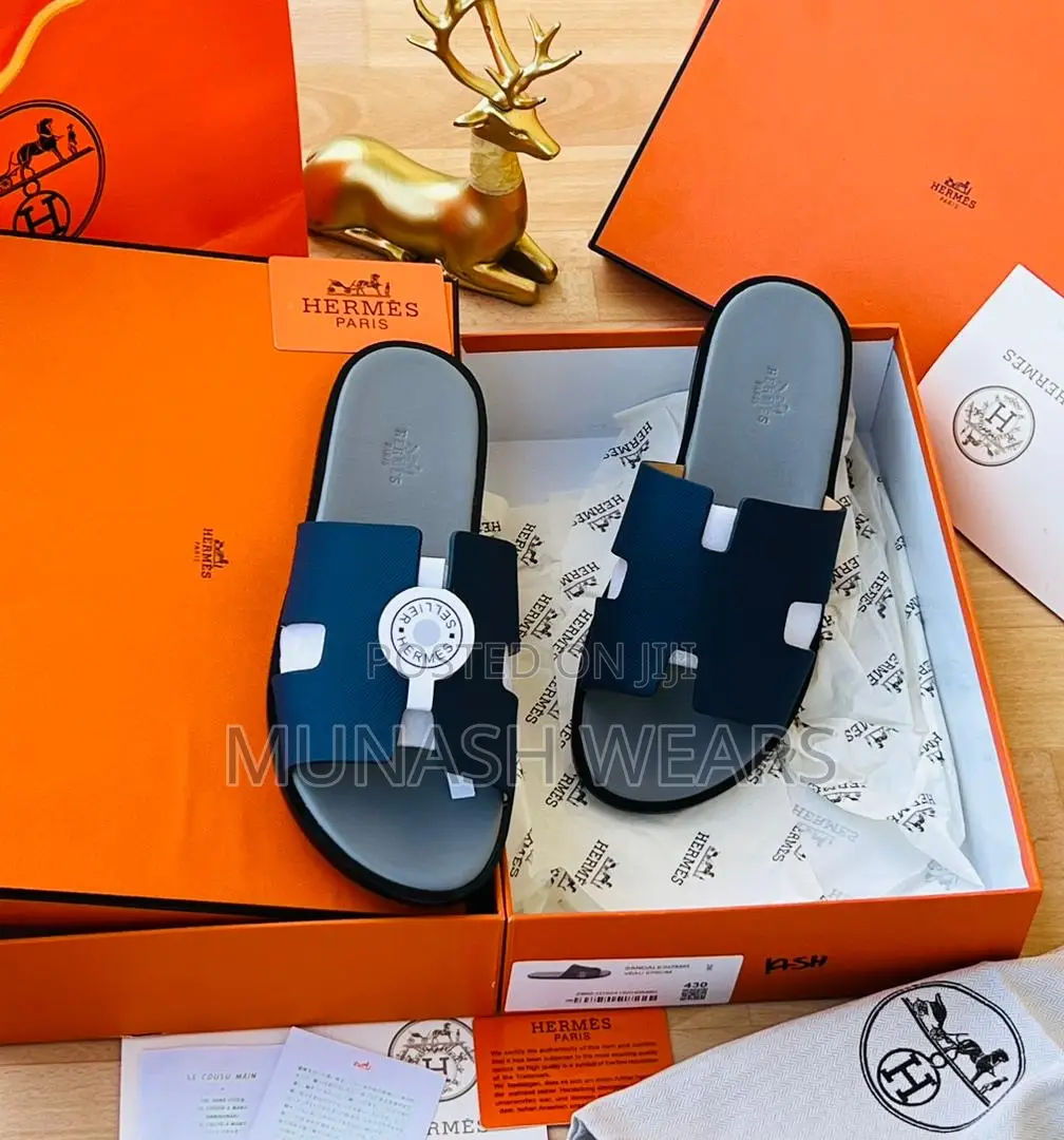 Hermes Leather Slipers