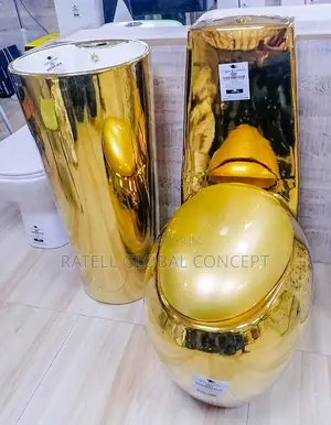Gold Egg Shape Executive Toilet Set