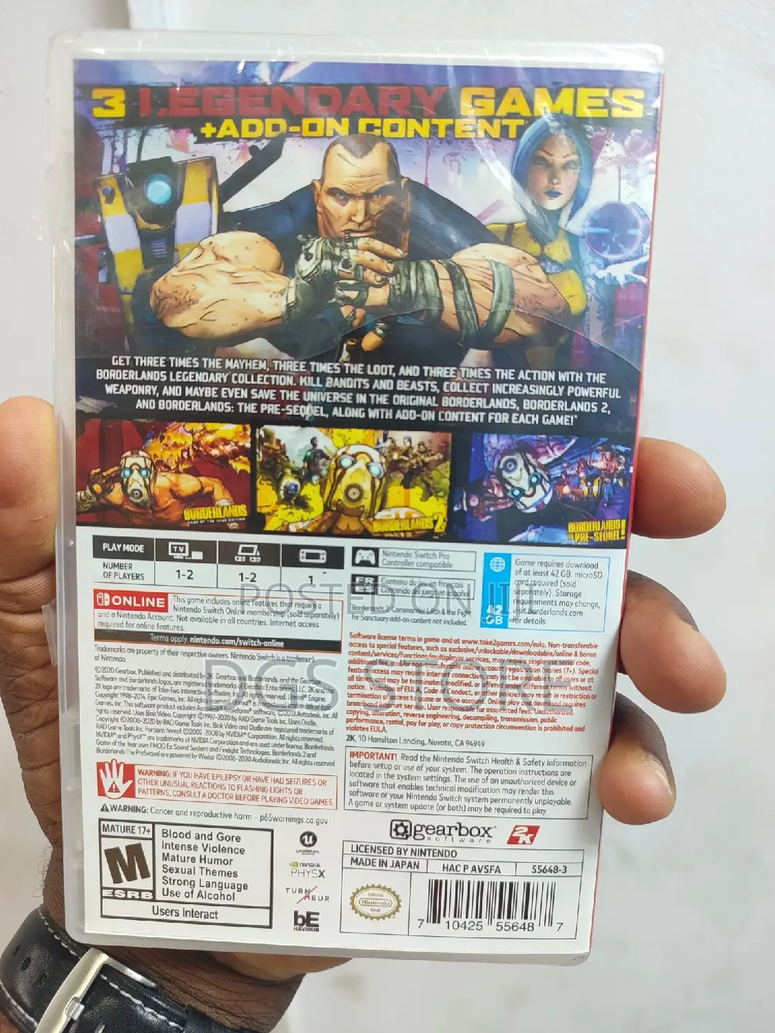 Nintendo Switch Borderlands Legendary Collection Game