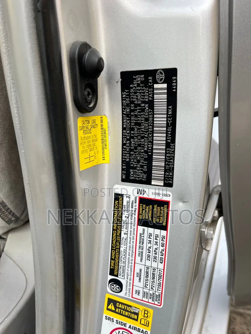 Toyota Camry 2011 Silver