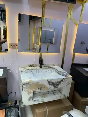 Executive Hanging Marble Cabinet With Led Mirror