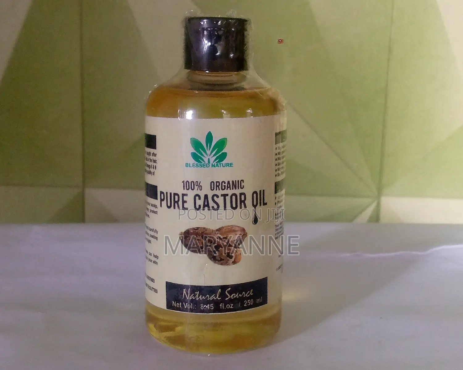 Pure Organic Cold Pressed Castor Oil (250ml)