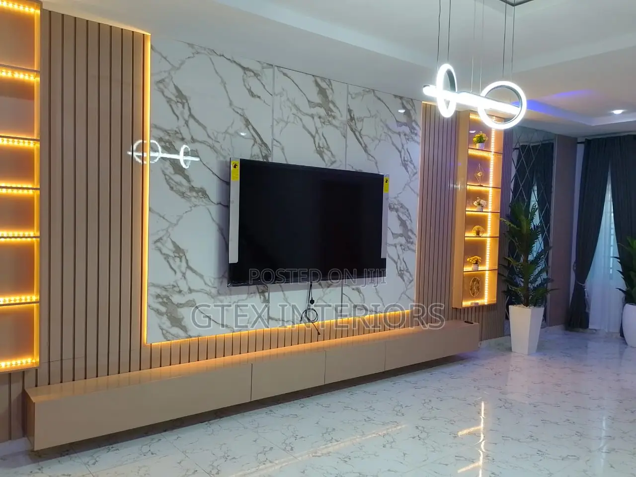 Wall Tv Panel With LED Light