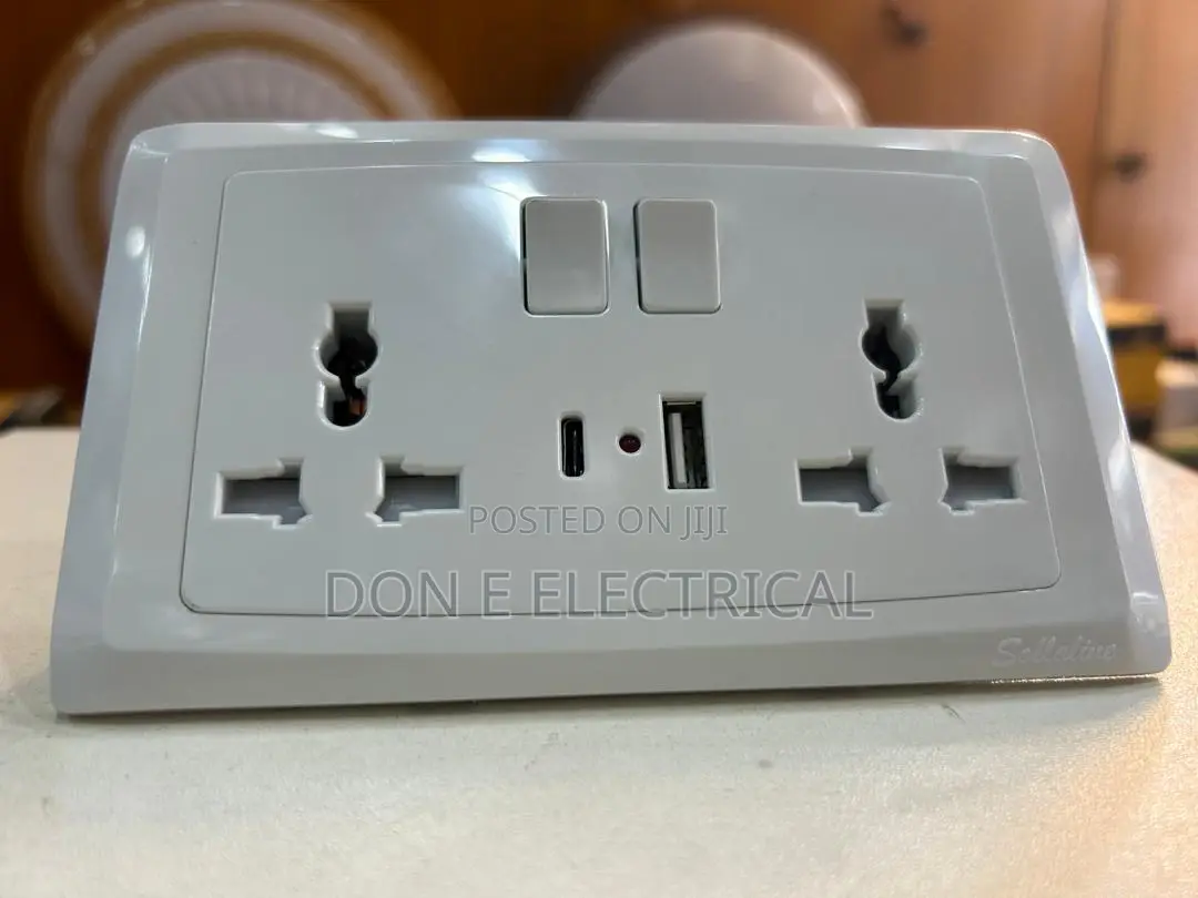 13a Double Socket Type C Nd Usb Pot