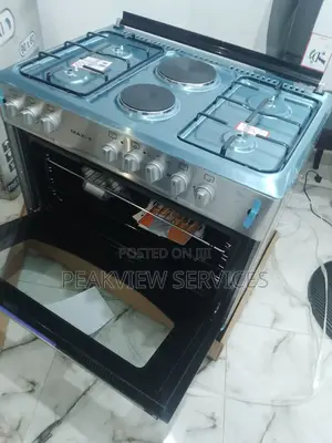 Easy to Operate Maxi 90 X 60 Inox Gas Cooker