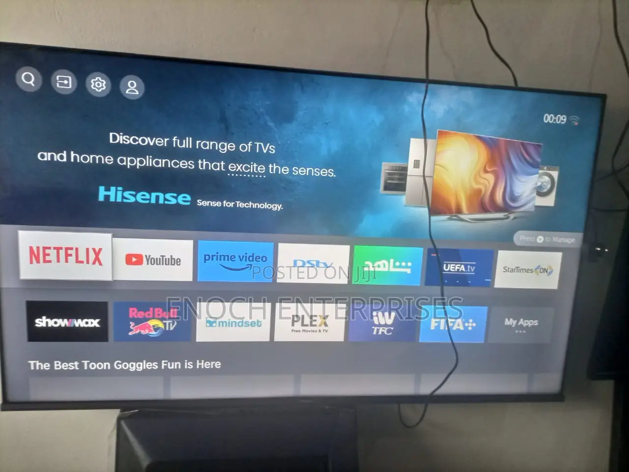 58 Inches Hisense Frameless Smart Tv