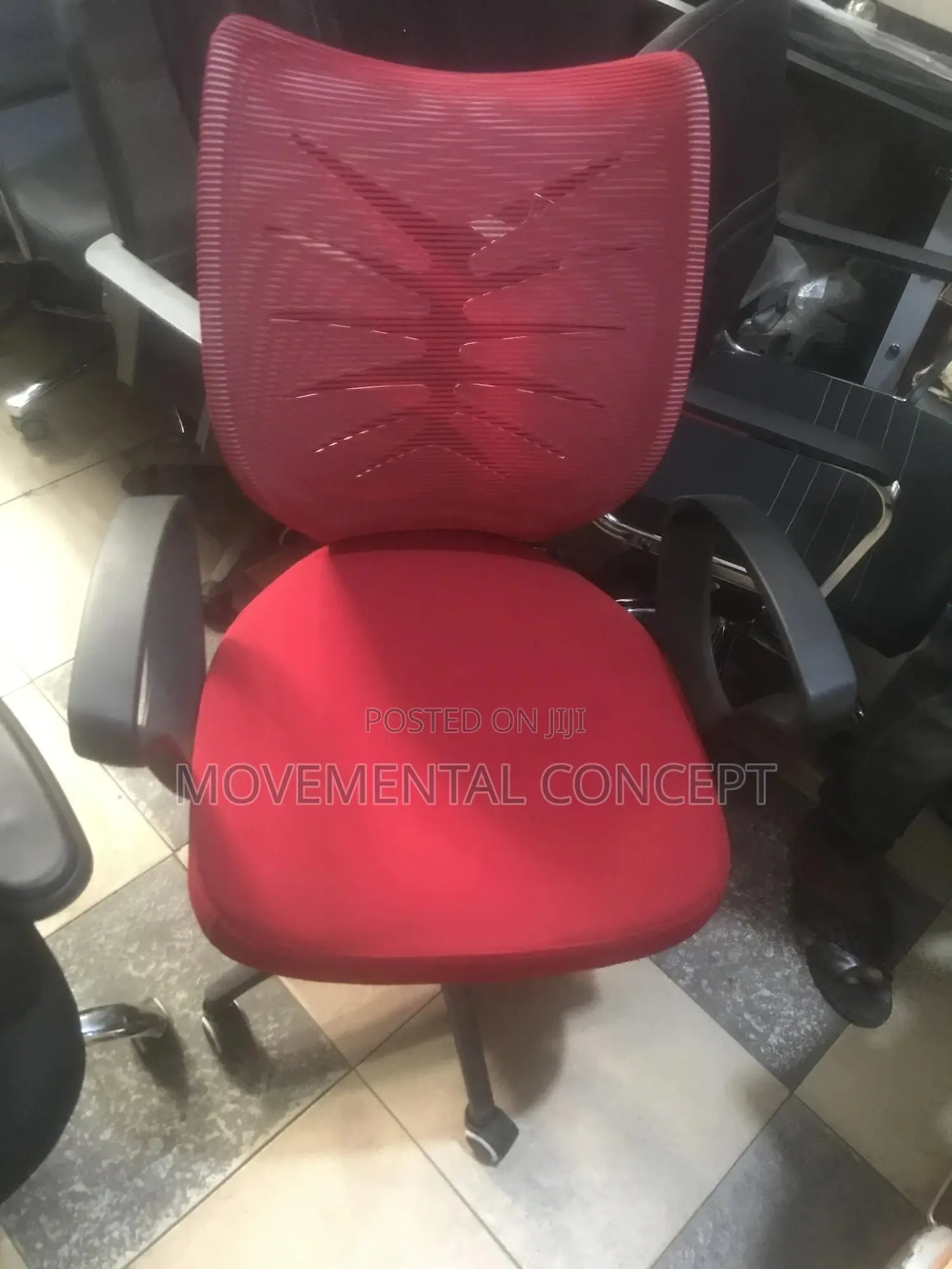 Executive Red Office Swivel Chair