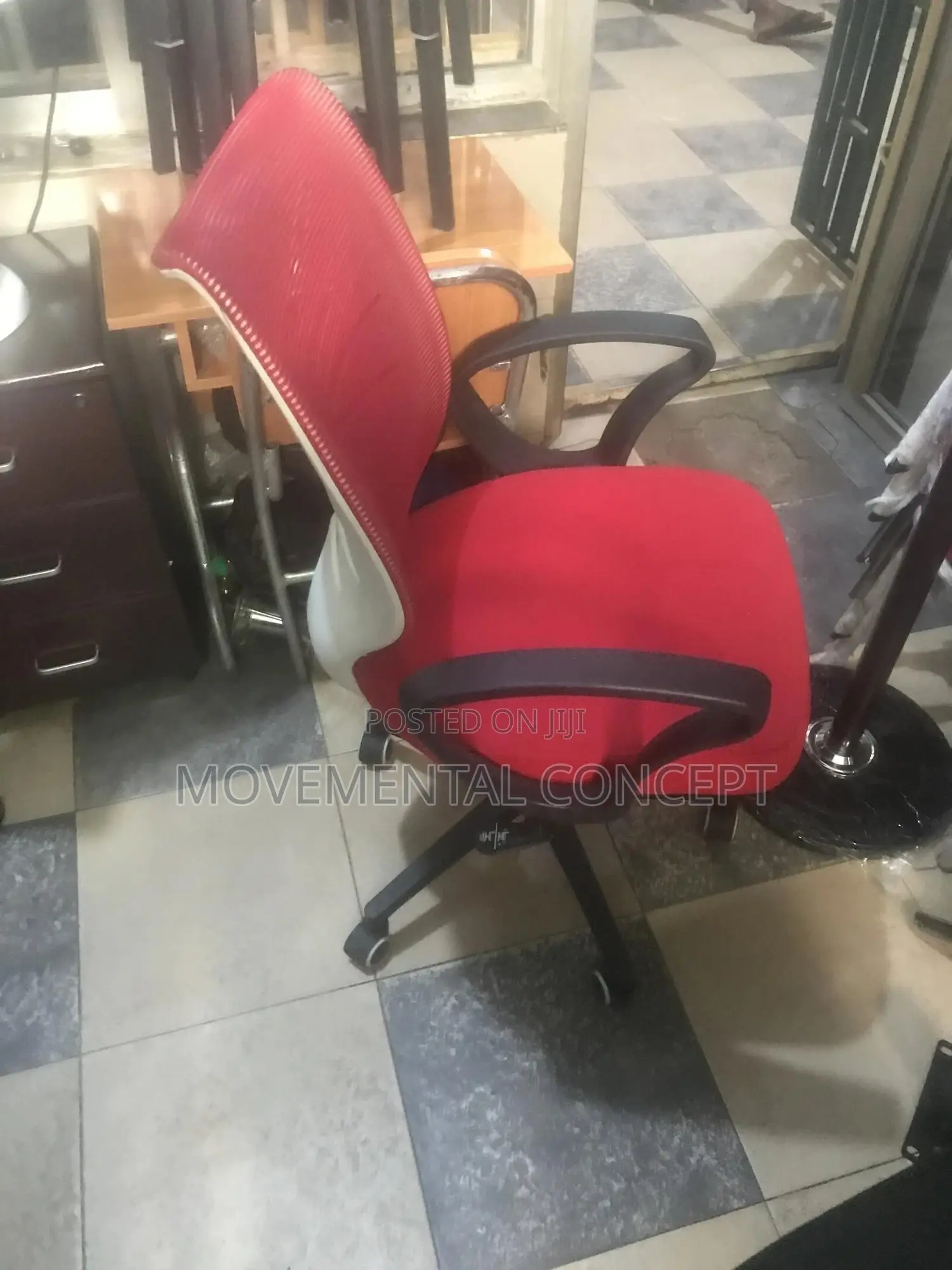 Executive Red Office Swivel Chair