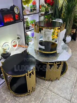 Luxury Glass Center Table Set