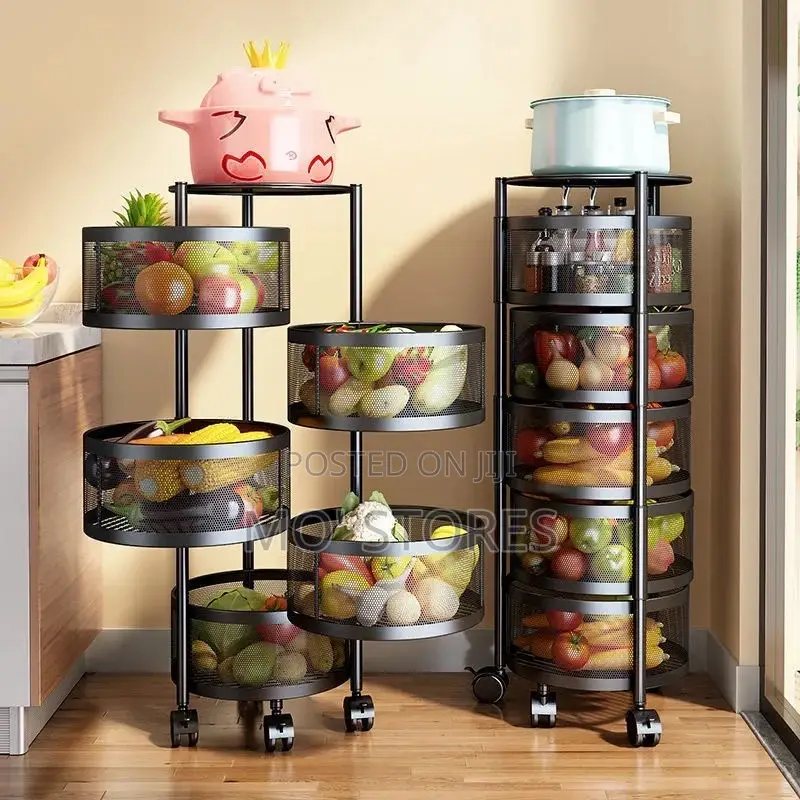 5 Layer Rotating Round Storage Rack