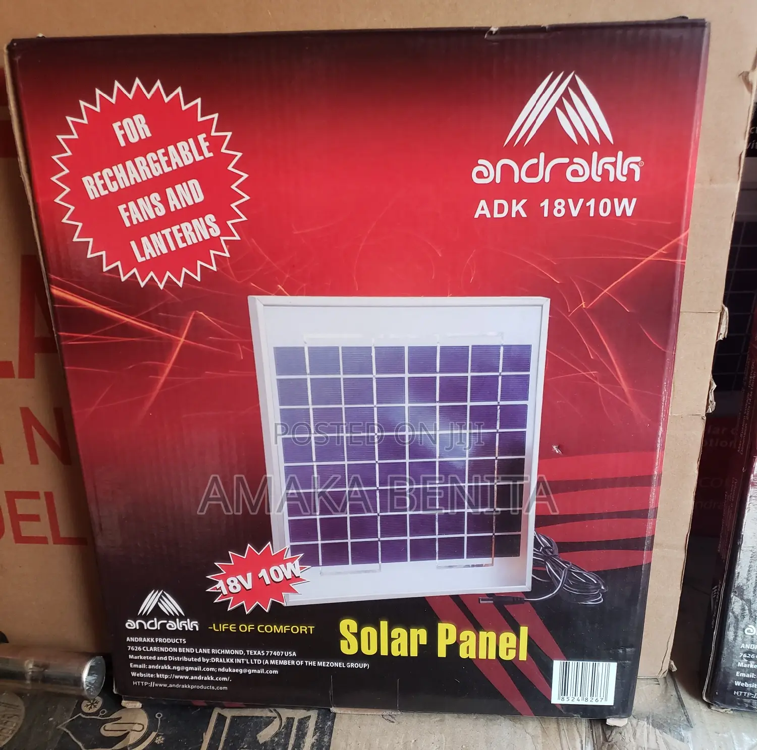 Andrakk Solar Panel 18v 10w